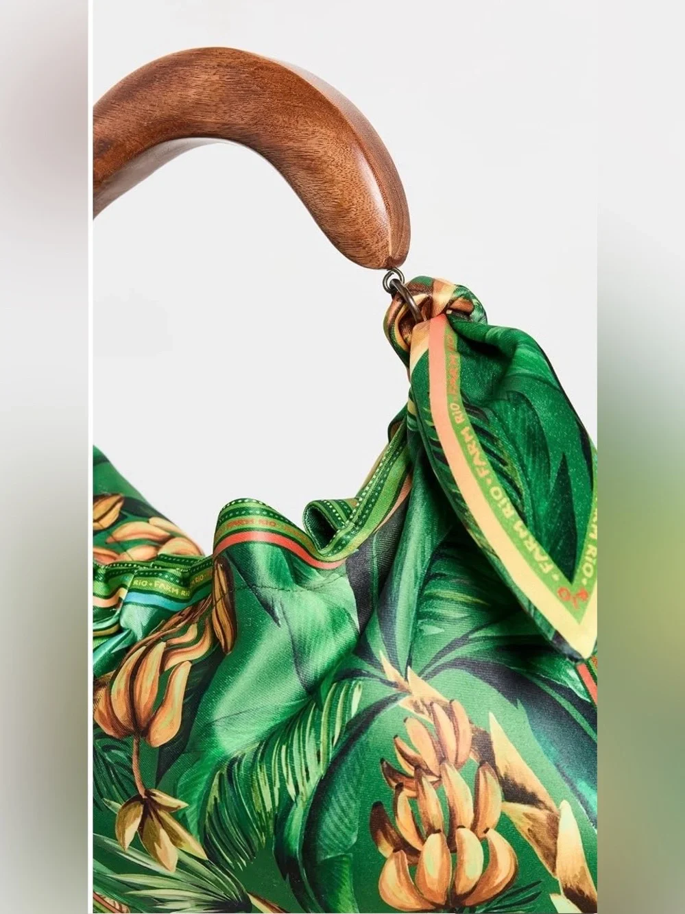 FARM Rio Green Tropical Floral Knot-Handle Hobo Bag - Picture 2 of 4